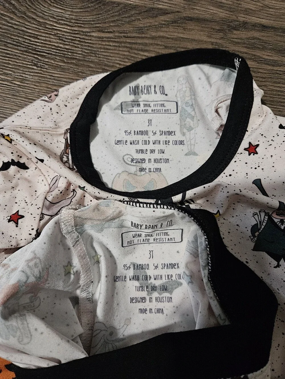 Baby Bean & Co 3T Nightmare Before Christmas 2 Piece Bamboo Pajama